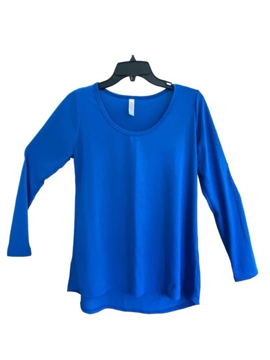LuLaRoe Tops - LulaRoe LYNNAE Royal Blue Long Sleeve Size SMALL